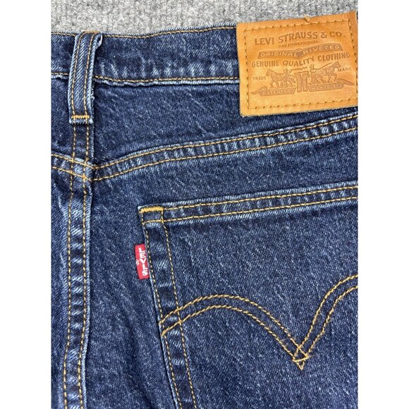 Levis Wedgie Straight Jeans Womens 27 Blue Denim High Rise Ankle Button Fly - Picture 9 of 11